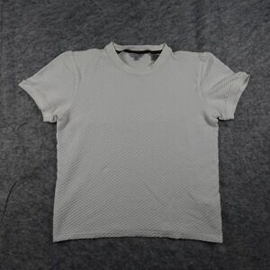 Ted Baker Top Womens 1 US 4 White Textured Tee Crew Neck Short Sleeve Knit